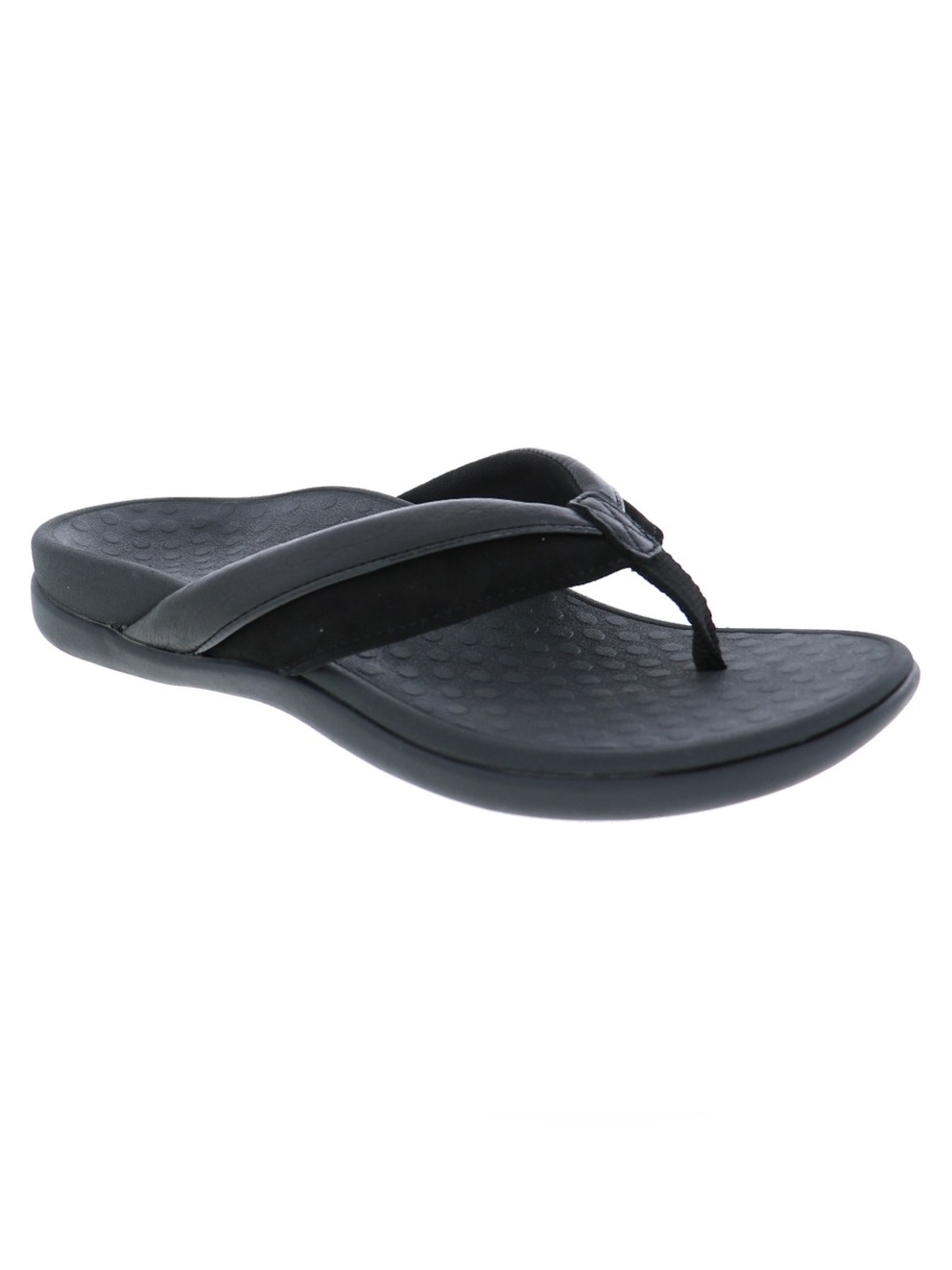 VIONIC SHORE BLACK SUEDE SANDALS 8